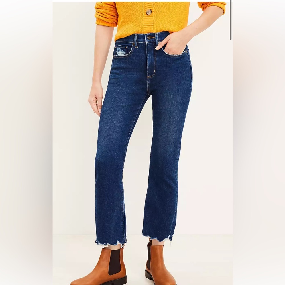 Loft kick crop jeans